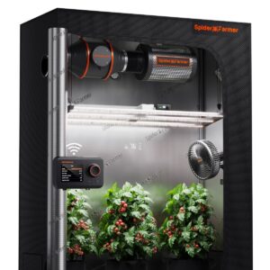 Spider Farmer 70x140x200cm kasvutelkide komplekt SE4500 LED kasvulamp ja ventilatsiooniga