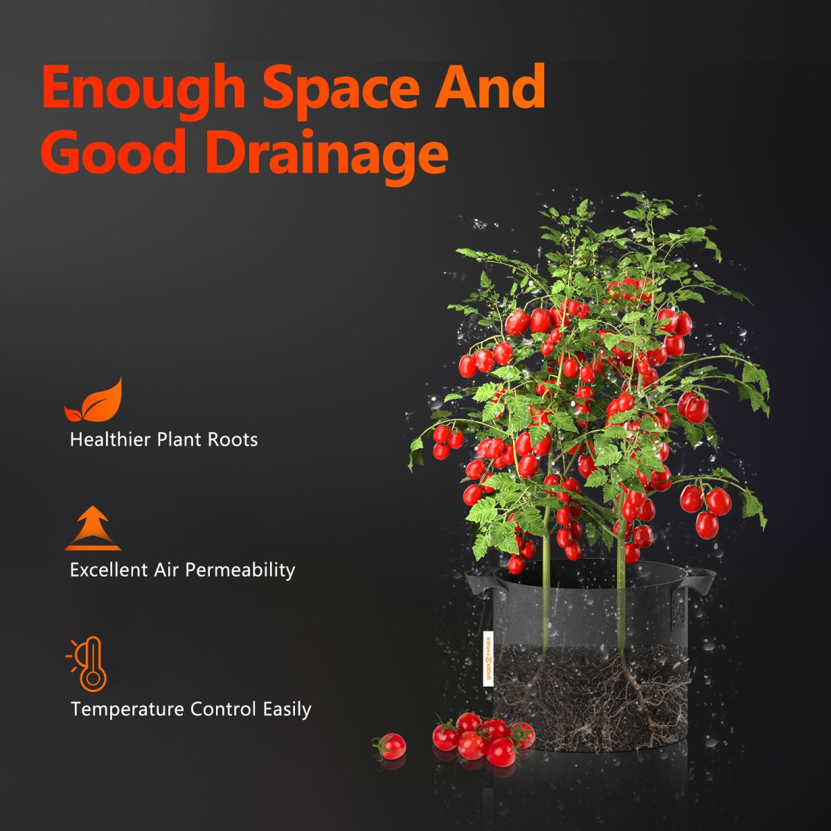 Spider Farmer 5x 40L Riidest Istutuskottide Komplekt - Image 4