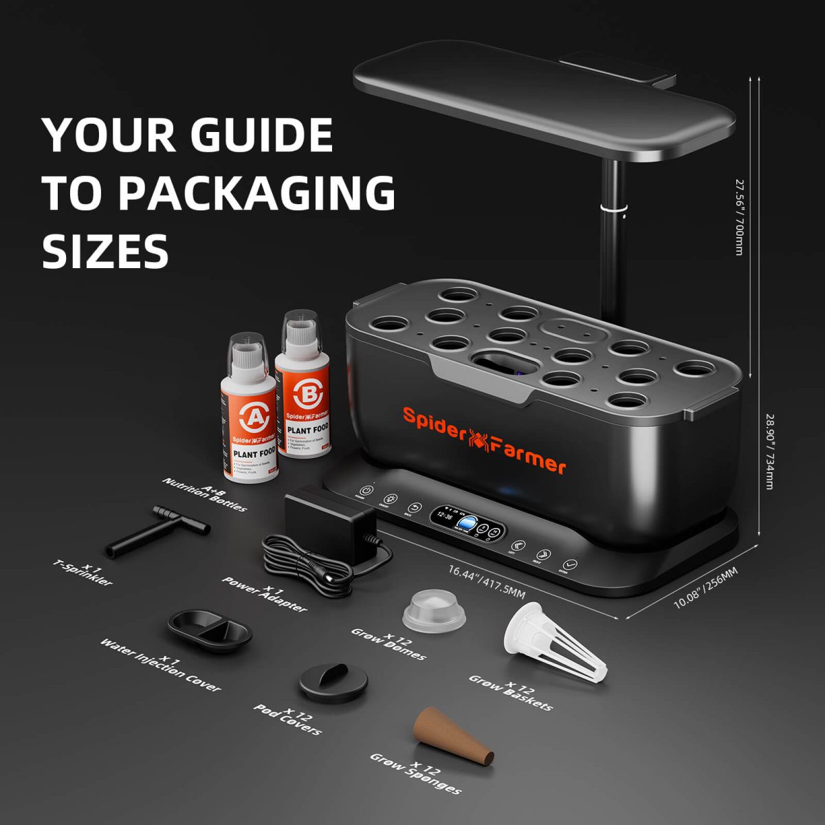 Spider Farmer 60x60x80cm Kasvutelk ja Nutikas SmartG12 Hüdroponikasüsteem - Image 9
