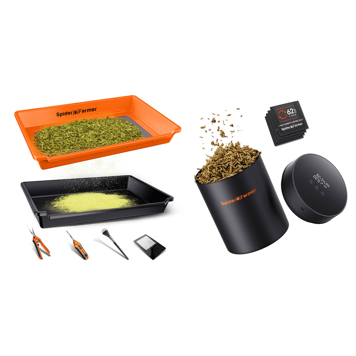 Spider Farmer 2-in-1 Trimmisalus ja 2L Nutikas Vaakumhoidik
