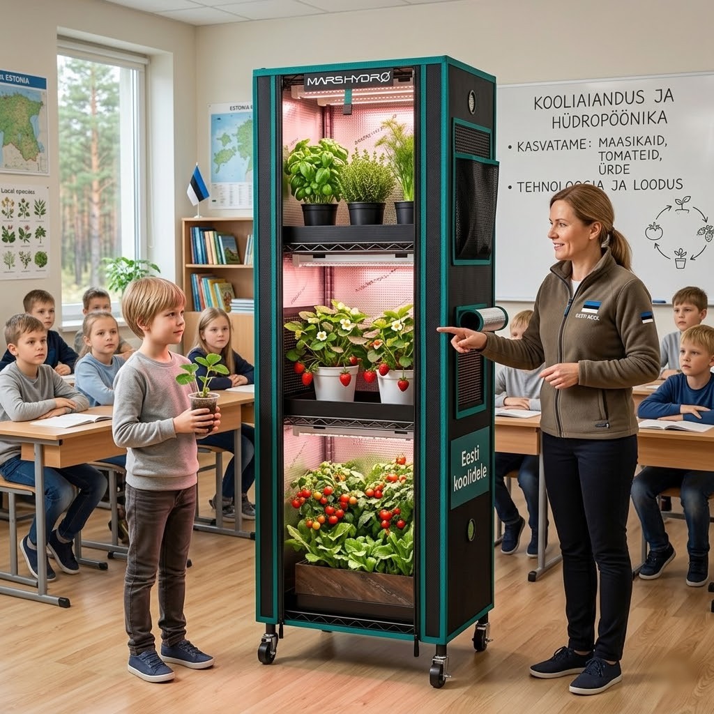 Toakasvuhoone S - koolidele - 40cmx30cmx120cm-Tervislik õppimine: Seemnest kõhtu! Õpeta lastele tervisliku ja puhta toidu väärtust läbi praktilise tegevuse.