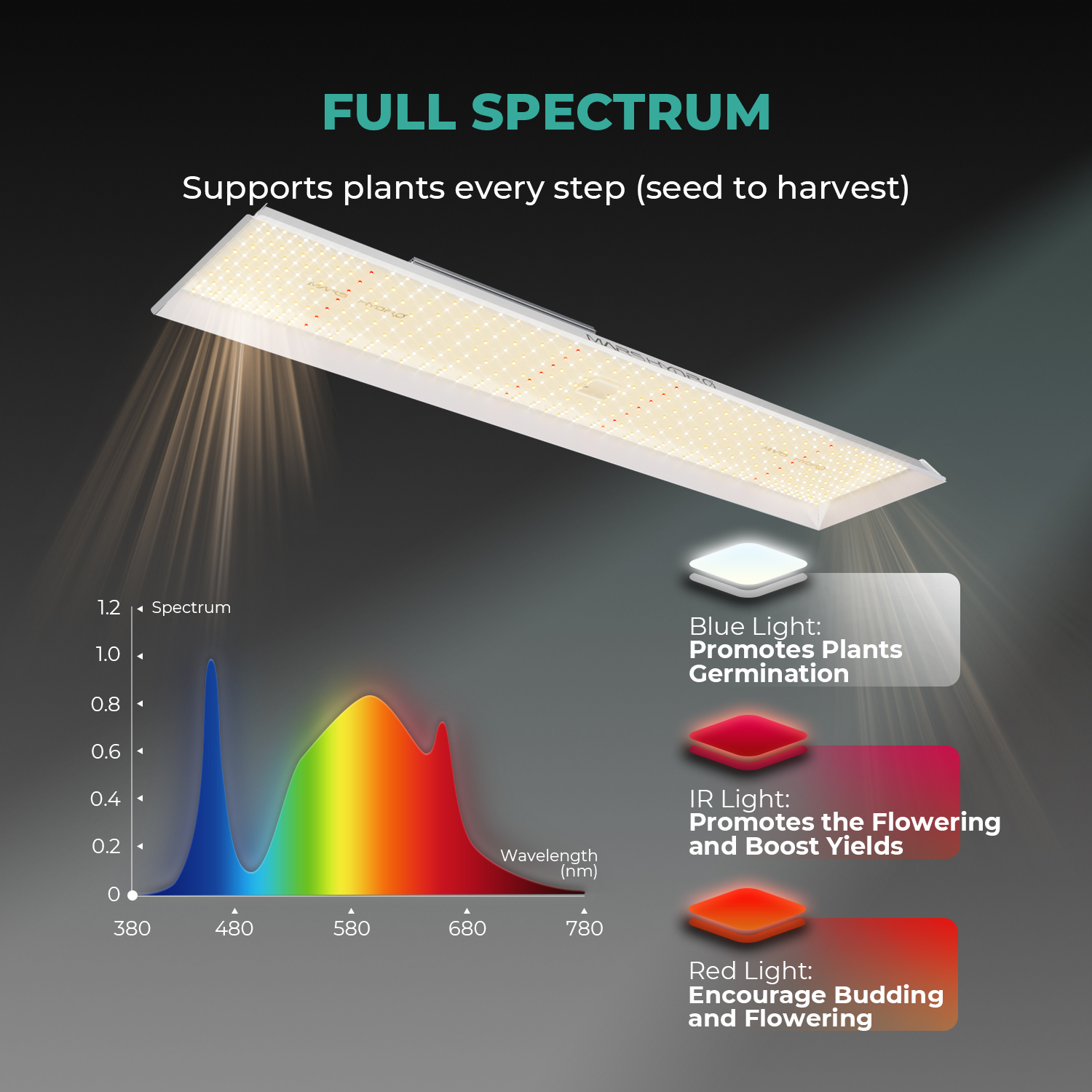 Mars Hydro TSL2000 nutikas kasvutelkikomplekt 300W LED valgusega - Pilt 3