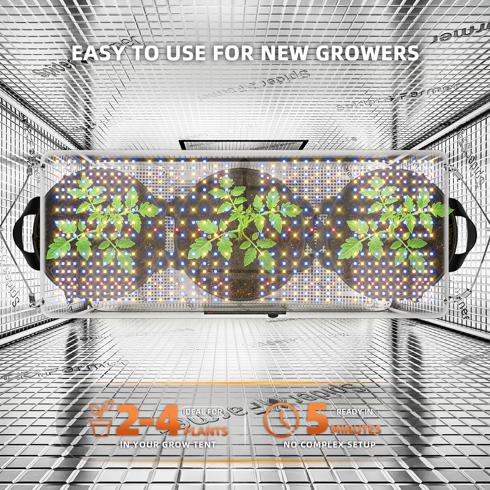 Spider Farmer SF2000 200W LED kasvulamp ja GGS nutikontroller - Pilt 4